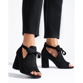 W. Potocki Potockin keväiset naisten mokkanahkasaappaat musta 2