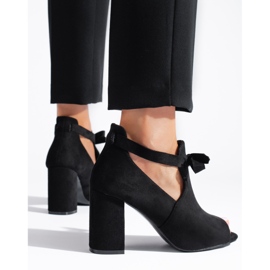 W. Potocki Potockin keväiset naisten mokkanahkasaappaat musta 1