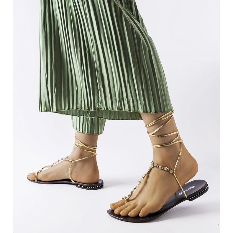 Troghin kultaiset strassit sandaalit kultainen 1