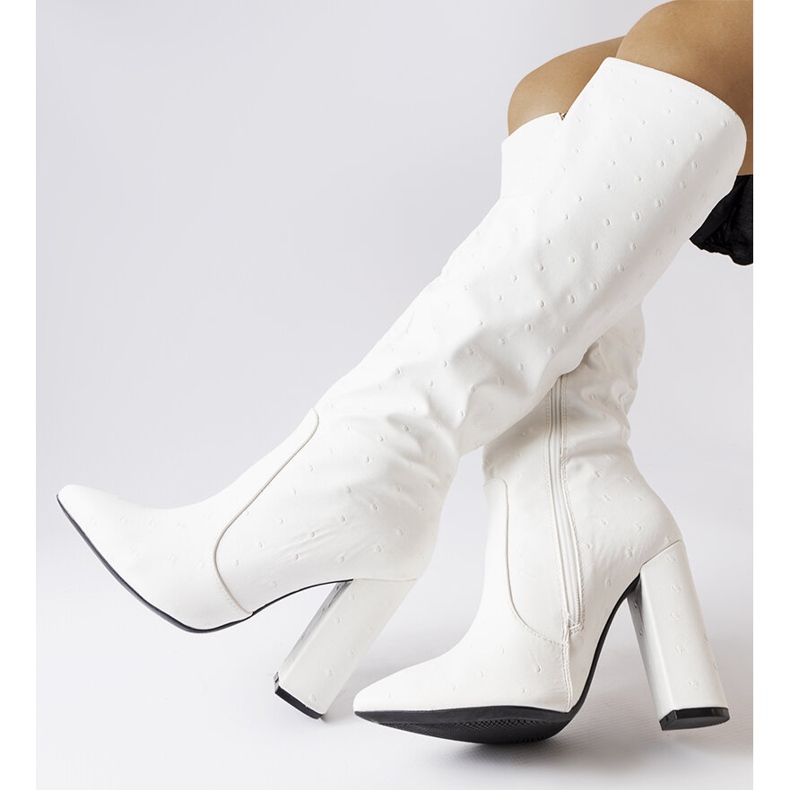 Valkoiset saappaat X8266 Valkoiset musta 1