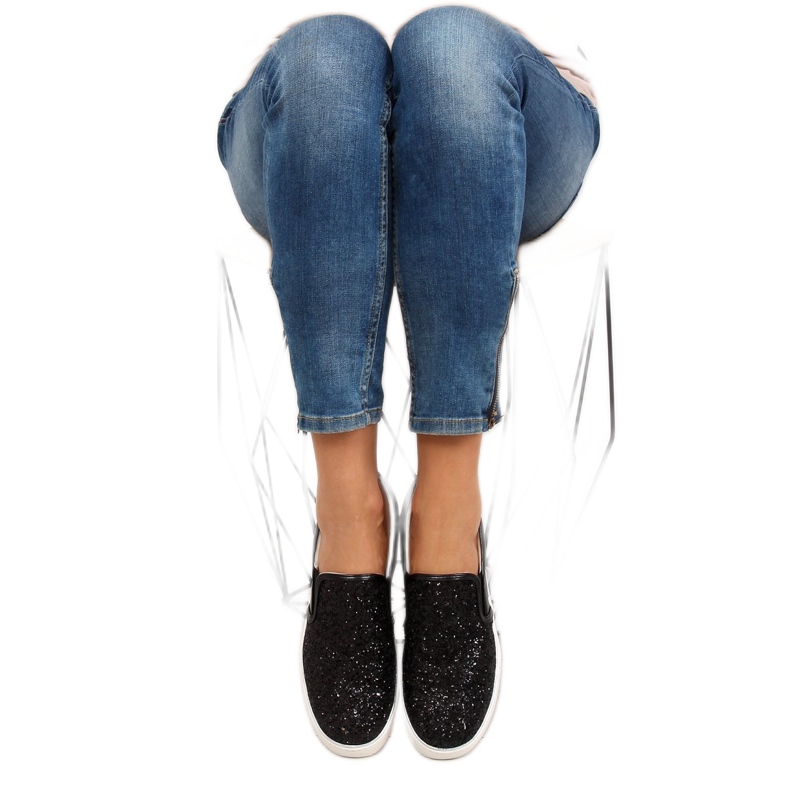 Tyylikäs tyylikäs slipony 788-26 Musta 1