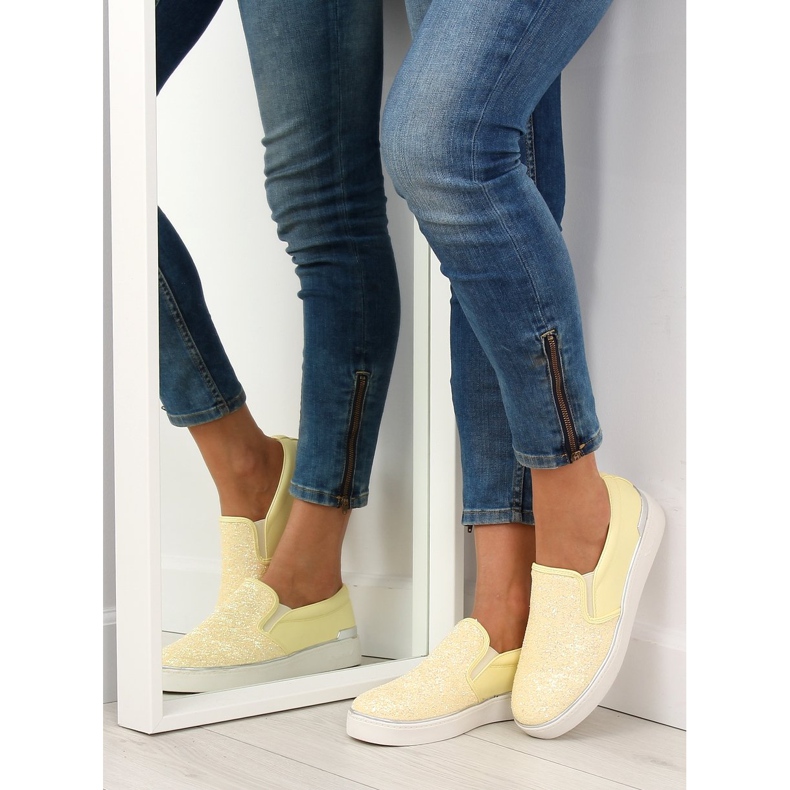 Tyylikäs tyylikäs slipony 788-26 Keltainen 1