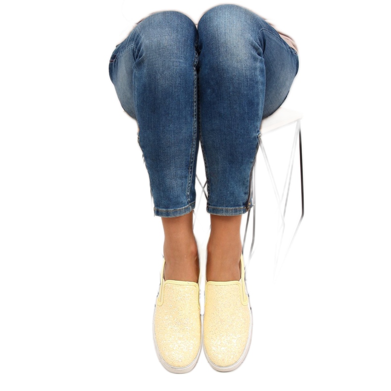 Tyylikäs tyylikäs slipony 788-26 Keltainen 2