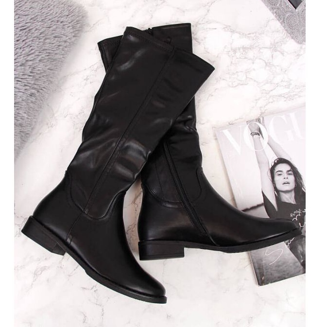 Jezzi W JEZ265 eristetyt tasakorkoiset saappaat, mustat 2