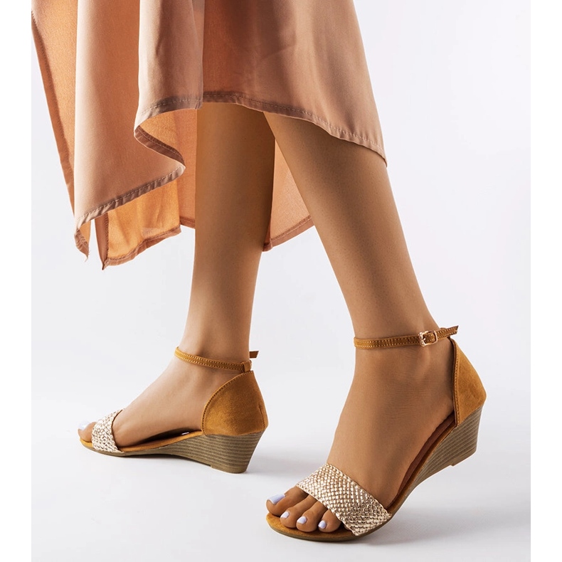 Veltri kultaiset kiila sandaalit kultainen 1