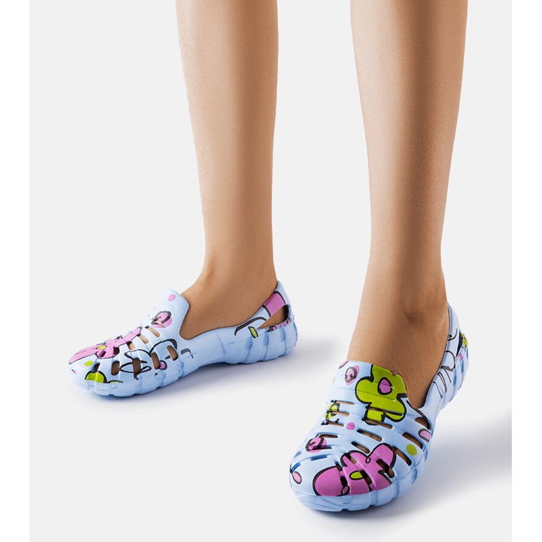 Siniset kumiset liukusäätimet, joissa on Finley-kuvio sininen 1