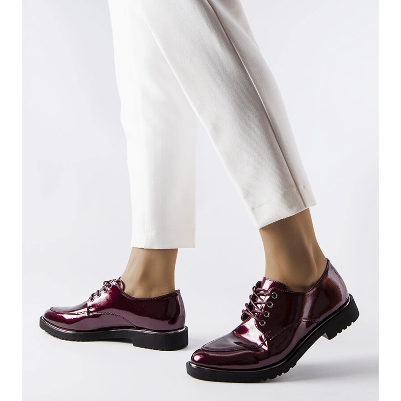 Inna Florentina viininpunaiset kiiltonahkaiset punainen 1