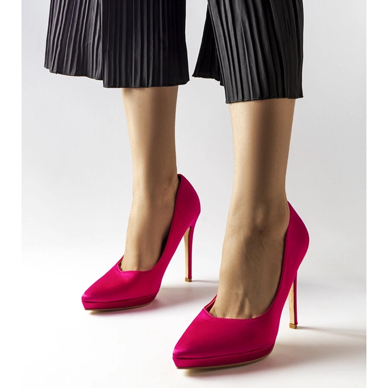 Siljen vaaleanpunaiset satiinipumput vaaleanpunainen 1