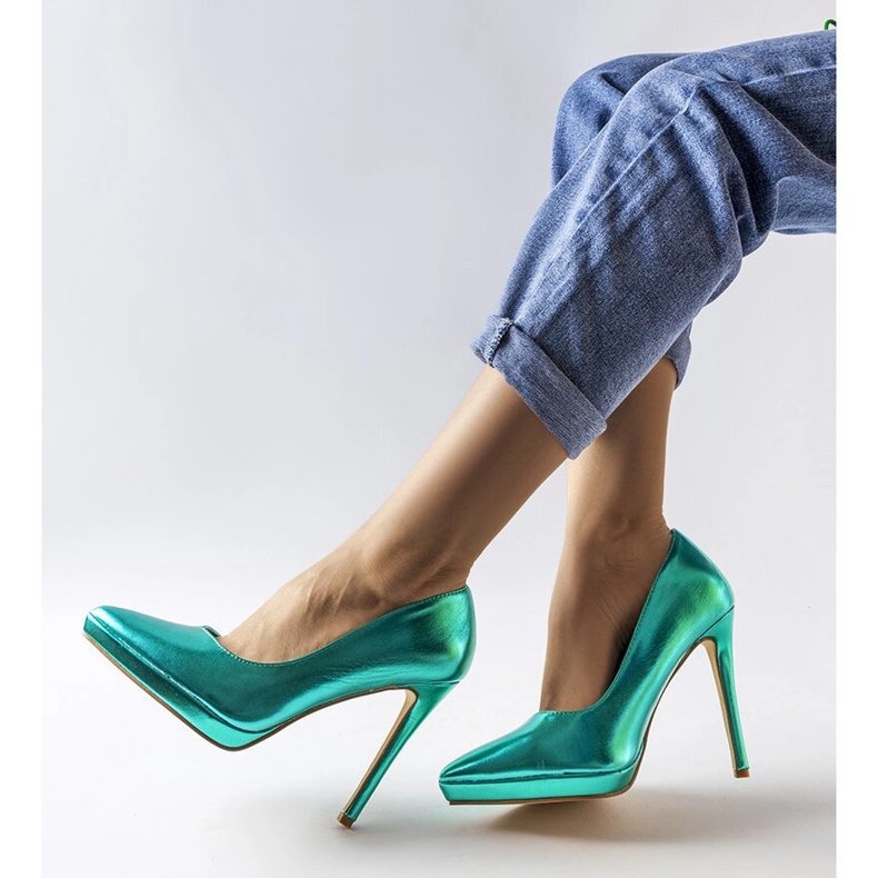 Kristinin vihreät peilikorkokengät 1