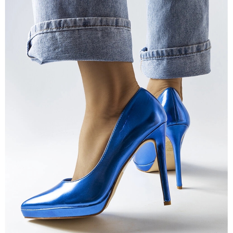 Kristinin siniset peilikorkokengät sininen 1