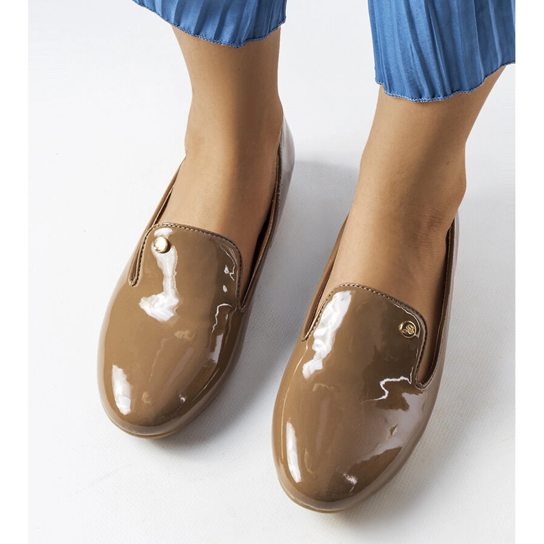 Ruskeat lakkokengät Lang 1