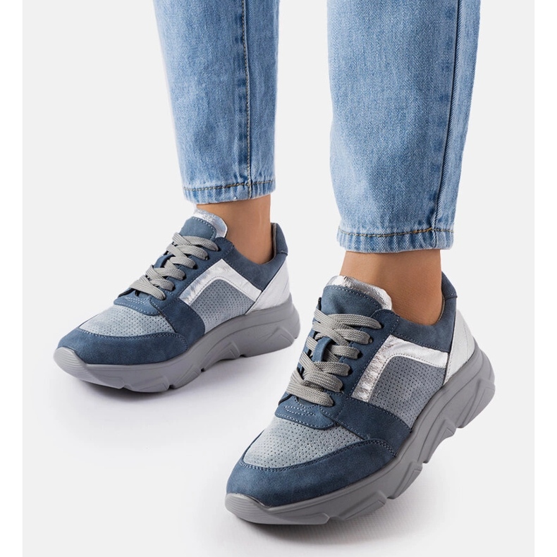 Trecasalin siniset rei'itetyt tennarit sininen 1 Trecasalin siniset rei'itetyt tennarit sininen 1