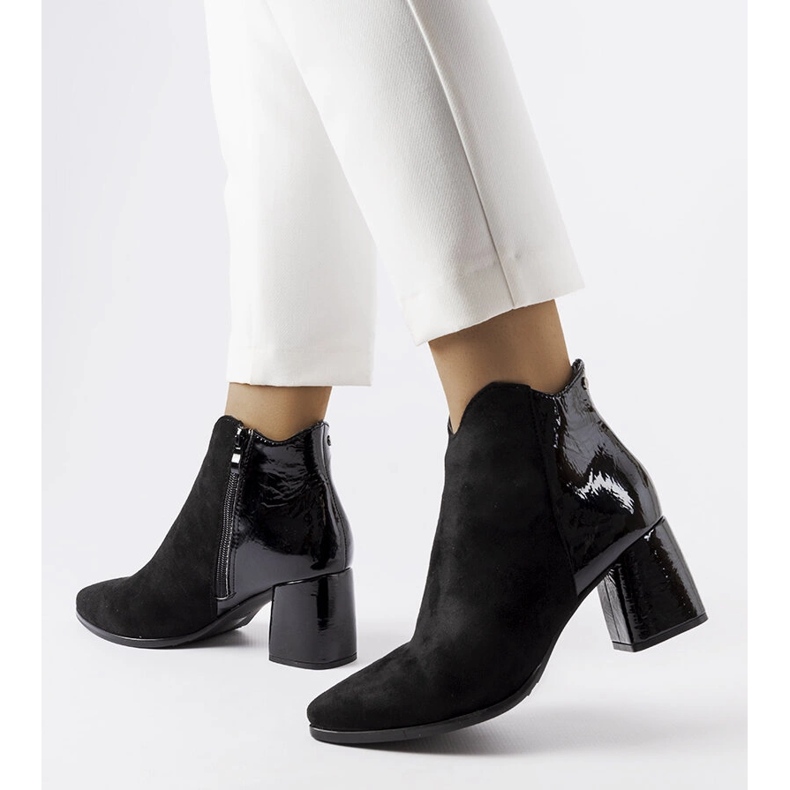 Riia mustat eristetty eco mokkanahka saappaat 1