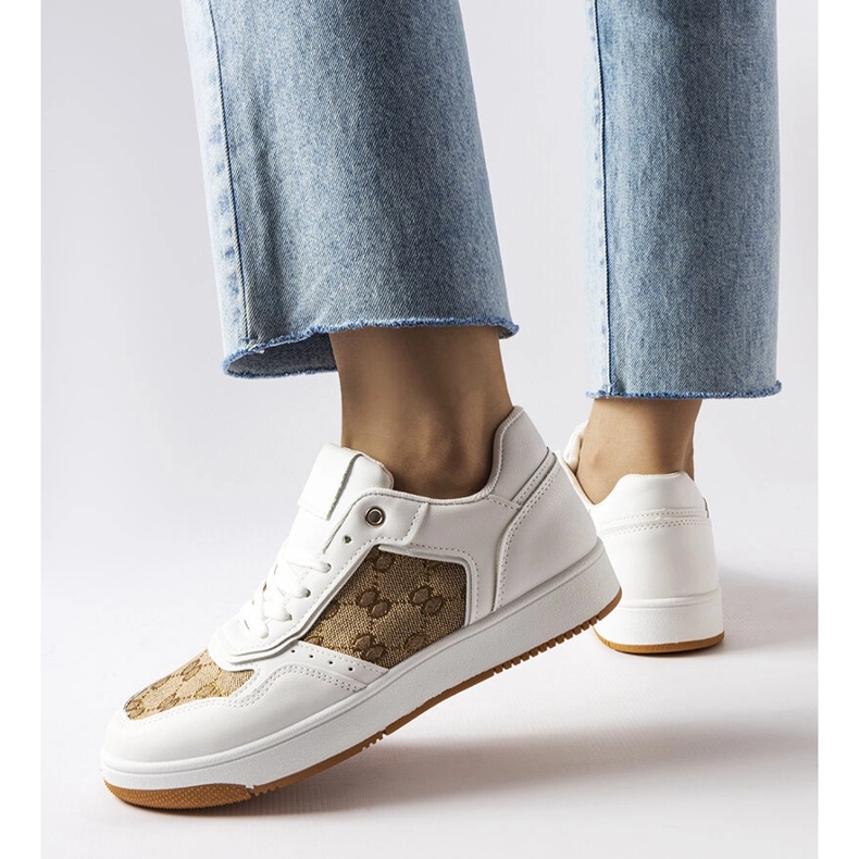 Inna Valkoiset lenkkarit, joissa on Isidor-monogrammi valkoinen 1