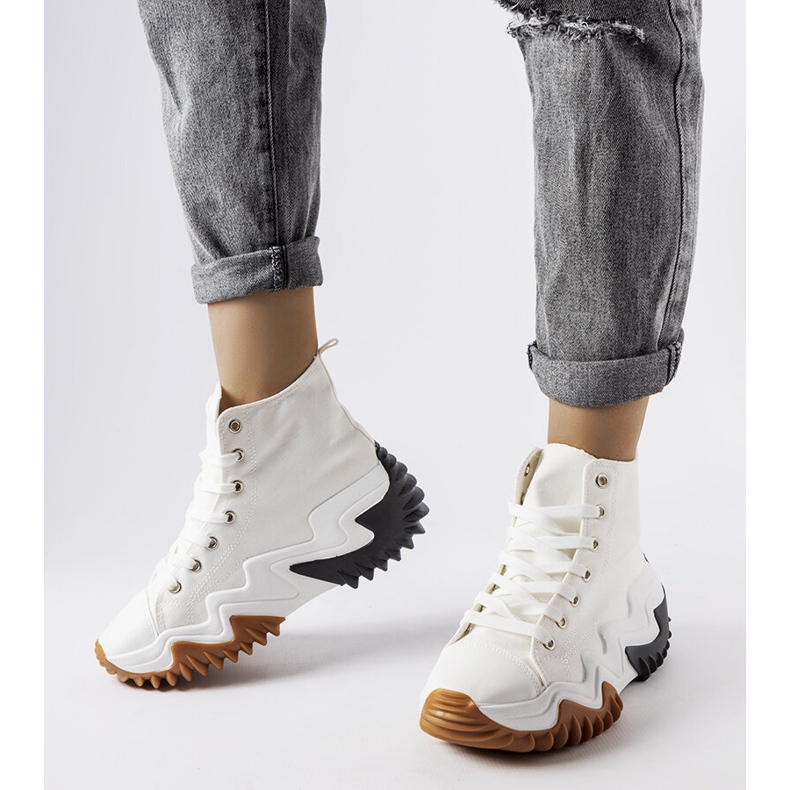 Toron valkoiset urheilulenkkarit paksulla pohjalla valkoinen 1