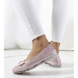 Catania vaaleanpunaiset nahkaiset loaferit vaaleanpunainen 1