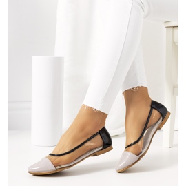 Violetit läpinäkyvät Pastella ballerinat väritön musta 1