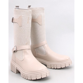 Rhea Beige -saappaat joustavalla päällyksellä 1