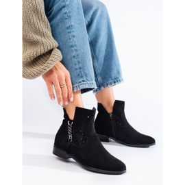 Avokätiset Vinceza-jousisaappaat mustat 2