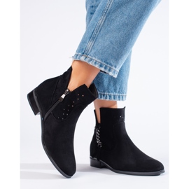 Avokätiset Vinceza-jousisaappaat mustat 1