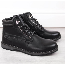 Miesten nahkaiset eristetty nilkkurit, musta, T.Sokolski Z23-111 1