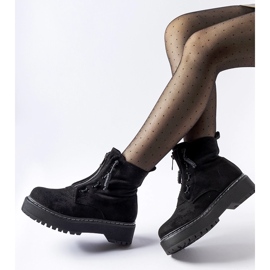 Mustat Doganella-nilkkurit vetoketjulla 1