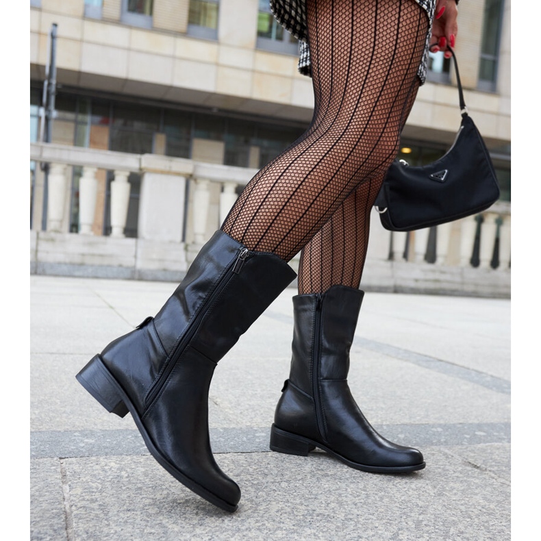 Mustat eristetyt Mayongan korkeat saappaat 2