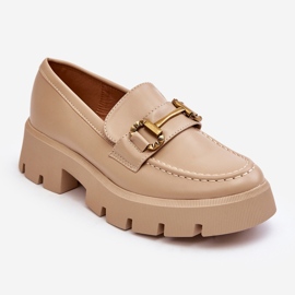 Naisten loaferit koristeellisella beige Peuria 1