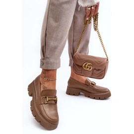 Naisten loaferit koristeellisella Khaki Peuria beige 2