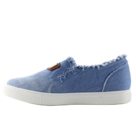 Denim-slip-ons NB22 L. Sininen rintanappi 2