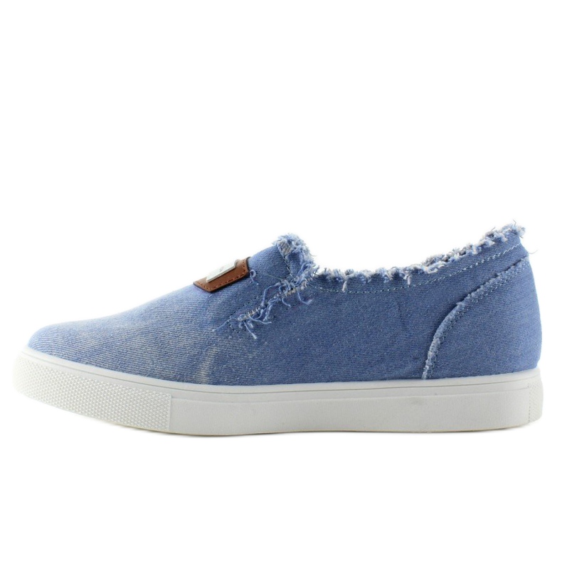 Denim-slip-ons NB22 L. Sininen rintanappi 2