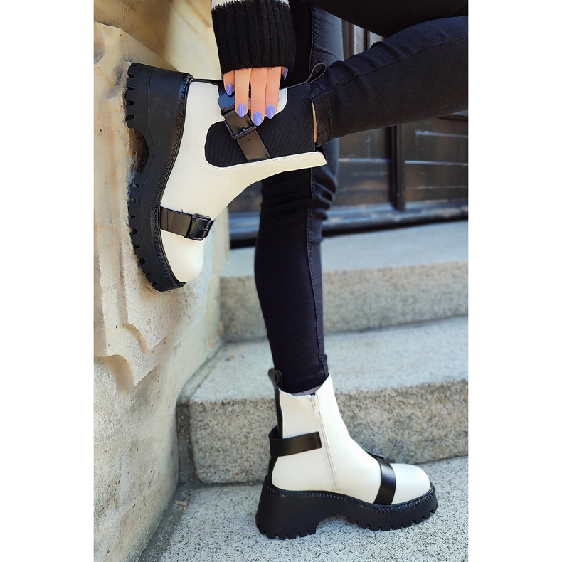 Naisten valkoiset laukut soljilla valkoinen 1