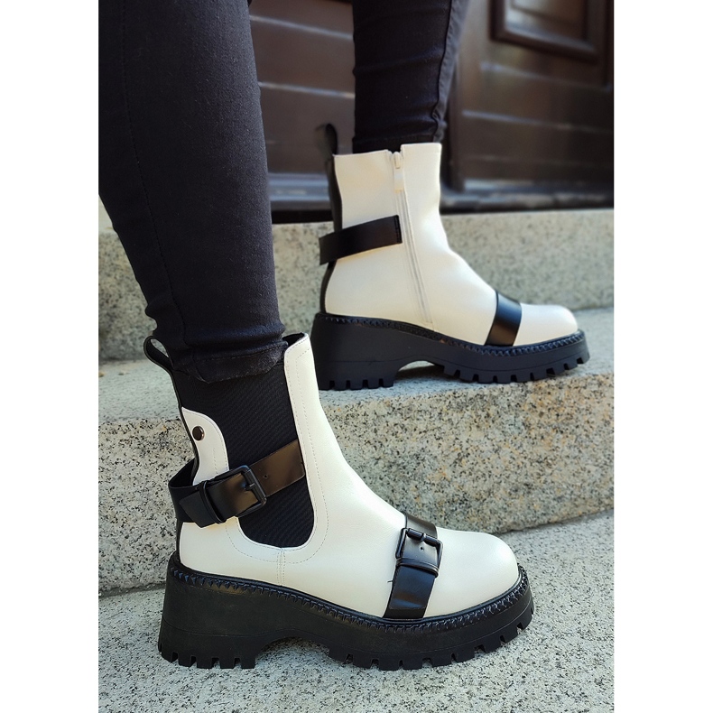 Naisten valkoiset laukut soljilla valkoinen 2