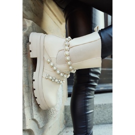 Beiget naisten nilkkurit koristeellisilla lisävarusteilla 1