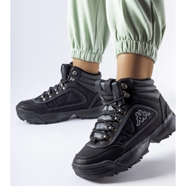 Mustat korkeat lämpimät Kappa 242968 Shivoo kengät 1