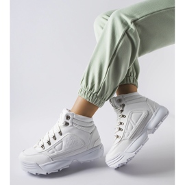 Valkoiset korkeat lämpimät kengät Kappa 242968 Shivoo valkoinen 1