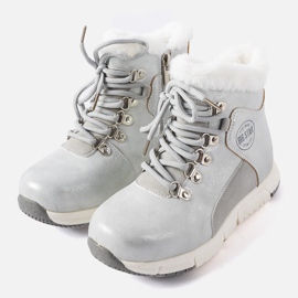 Harmaa lämpimät lasten kengät Big Star KK374178 hopea 1