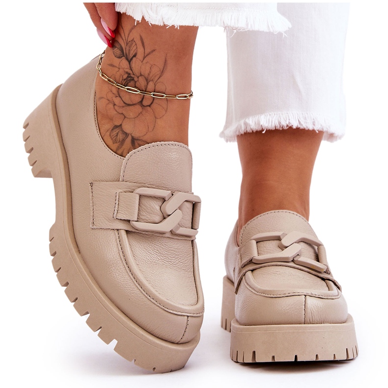 Lemar Muodikkaat nahkakengät beige-loaferit 4