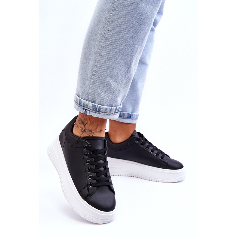 Naisten klassiset urheilukengät mustavalkoinen 3