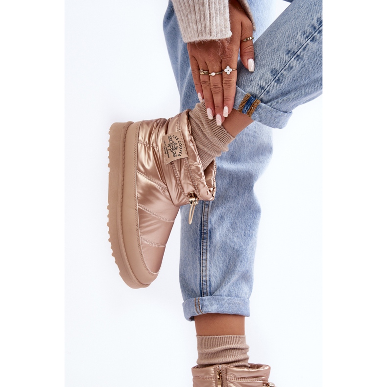 Naisten eristetyt lumisaappaat Lee Cooper LCJ-23-44-1965L beige kultainen 2