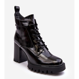 S.Barski Patenttikorkoiset eristetyt saappaat mustat D&amp;A MR870-54 1