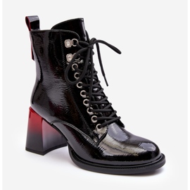 S.Barski Patenttinahkaiset nilkkurit D&amp;A MR870-06 musta 1