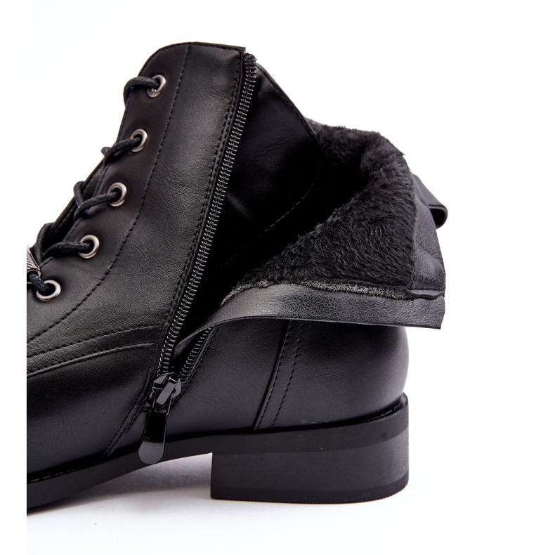 Klassiset nahkaiset eristetyt naisten saappaat S.Barski HY75-10 musta 1