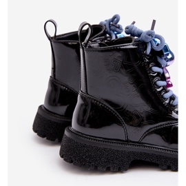 Miss Patenttieristetyt lasten saappaat koristeellisella, musta Bunnyjoy 1