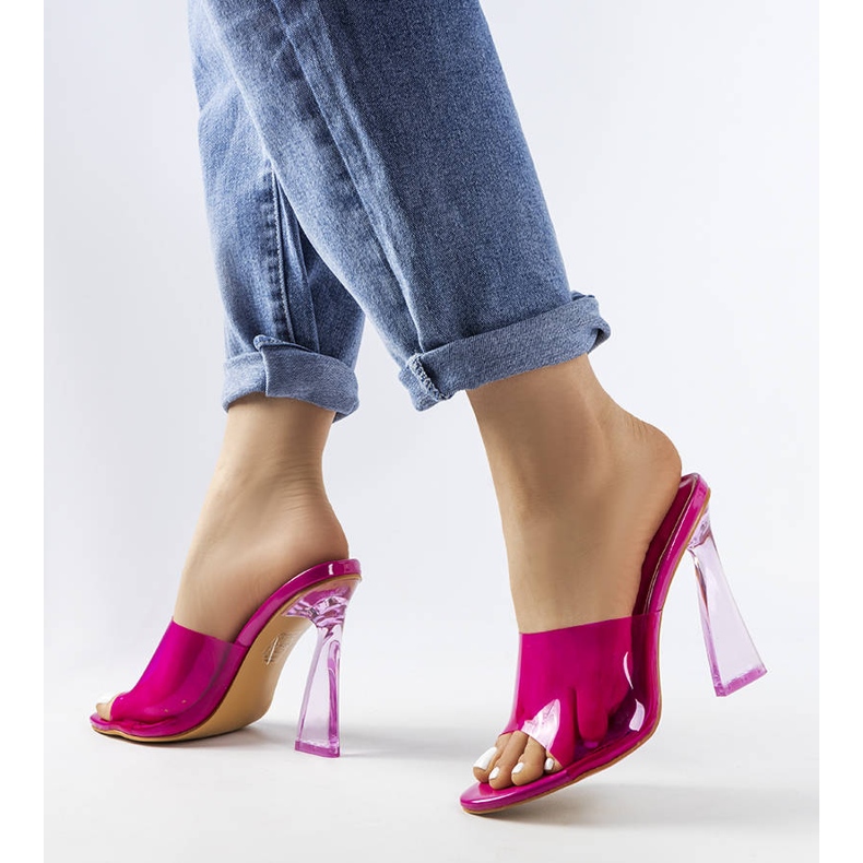 Clichyn vaaleanpunaiset läpinäkyvät liukusäätimet vaaleanpunainen 2