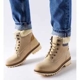 Montalbinon beige-eristetyt saappaat 1