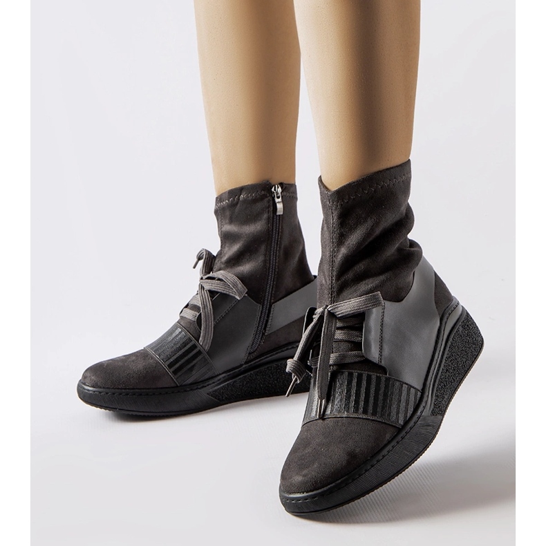 Harmaa Spoleto-nilkkurit 1