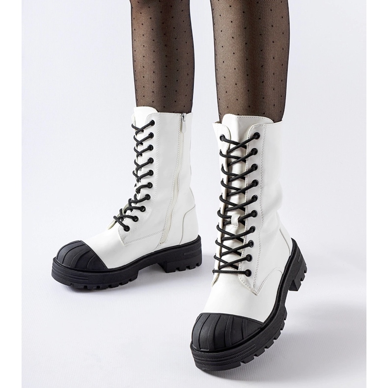 Cardinale naisten valkoiset eristetty työsaappaat valkoinen 1