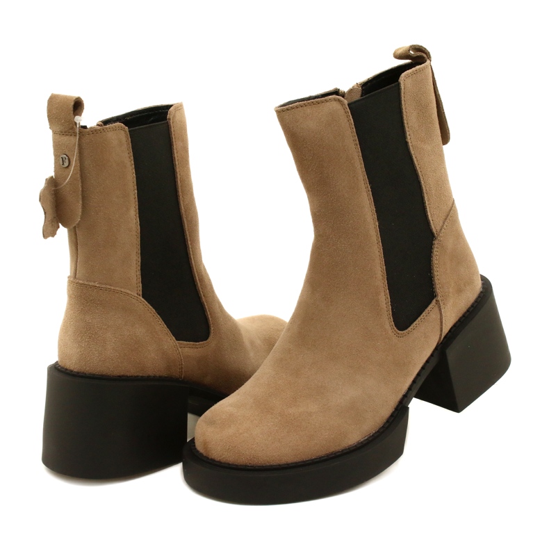 Filippo Beiget nahkaiset mokkanahkaiset korkeakorkoiset nilkkurit 3