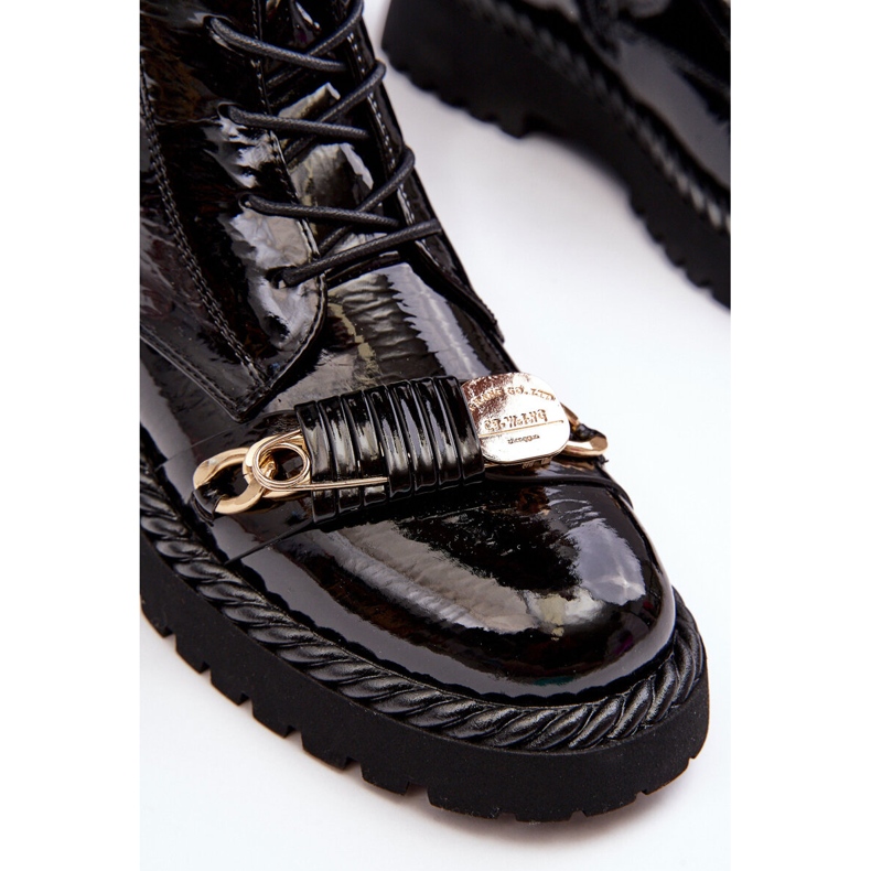 Naisten Patenttityöntekijänilkkurit, Koristeet Musta S.Barski MR870-67 4